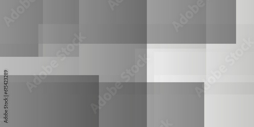 Abstract minimal geometric white and gray light background design. white transparent material in triangle diamond and squares shapes in random geometric pattern.