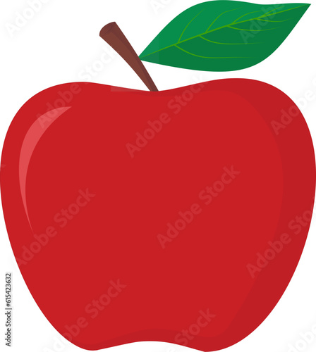 Red apple clipart vector illustration 