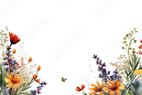dainty wildflowers as a frame border photo