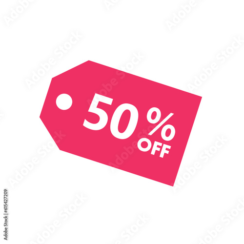 special offer 50 percent, sale tag icon, 50 percent off discount