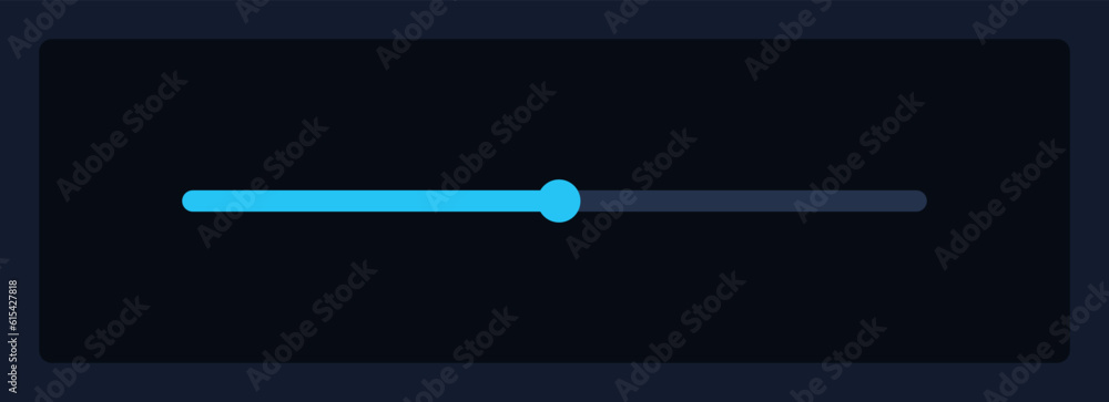 Slider with middle level UI element template. Editable isolated vector dashboard component. Flat user interface. Visual data presentation. Web design widget for mobile application with dark theme Slider with middle level UI element template. Editable isolated vector dashboard component. Flat user interface. Visual data presentation. Web design widget for mobile application with dark theme
