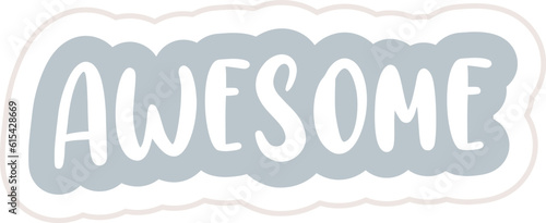 Awesome Lettering Sticker