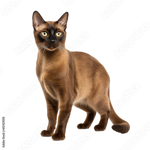 Burmese cat isolated