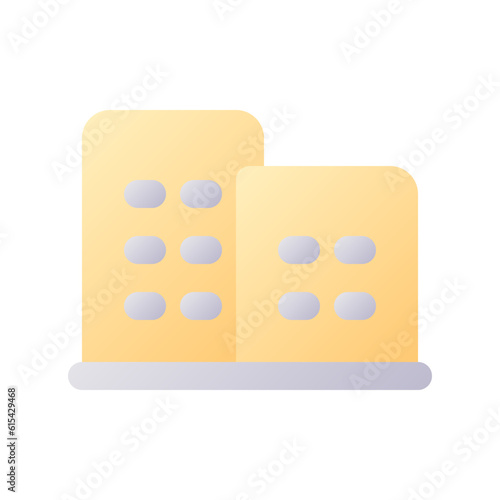 Hotel pixel perfect flat gradient two-color ui icon. Providing lodging. Paid service. Simple filled pictogram. GUI, UX design for mobile application. Vector isolated RGB illustration