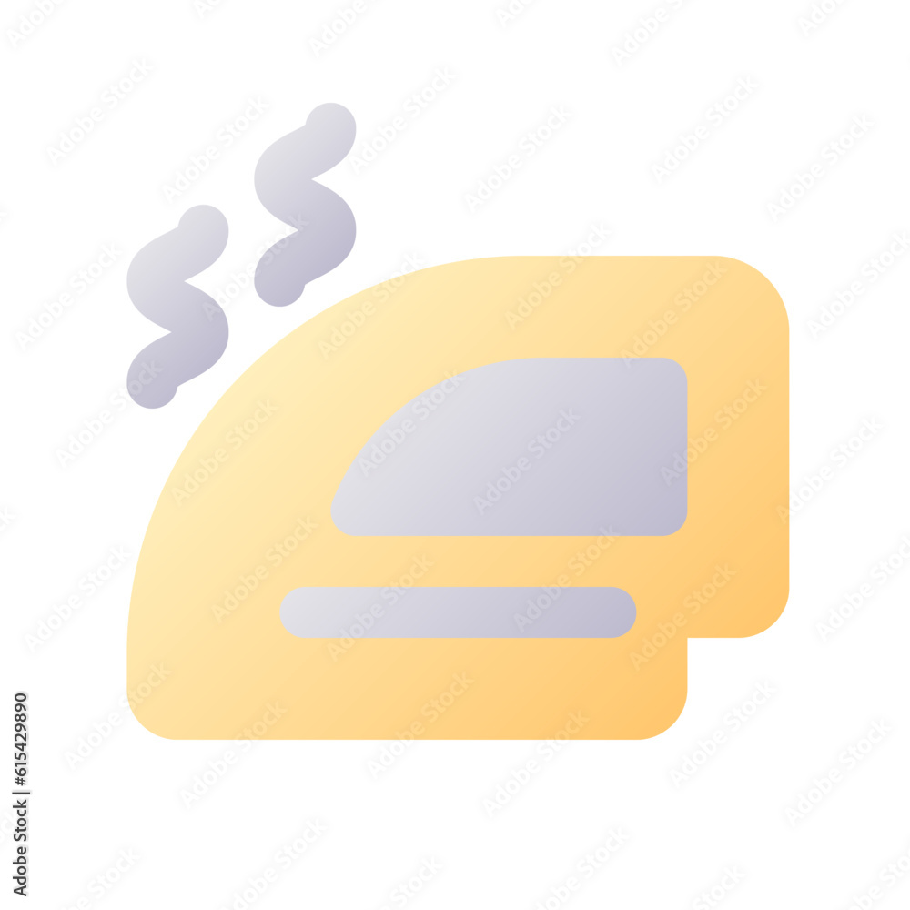 Clothes iron pixel perfect flat gradient two-color ui icon. Electric device. Hotel service. Simple filled pictogram. GUI, UX design for mobile application. Vector isolated RGB illustration Clothes iron pixel perfect flat gradient two-color ui icon. Electric device. Hotel service. Simple filled pictogram. GUI, UX design for mobile application. Vector isolated RGB illustration