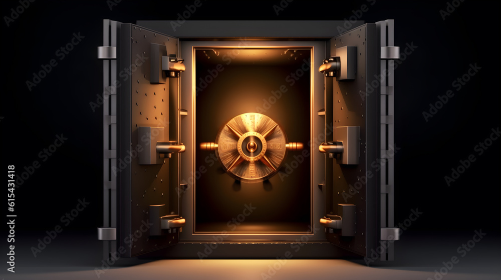 bank vault door locker safety security concept created with Generative ...