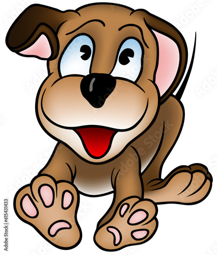 Brown Cheerful Puppy Dog