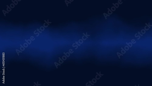 Glowing blue mist texture on navy blue background for web design presentation application. Smoke effect seamless animation. Dark template with text space. Neon graphic layout. Club vibes. DJ set cover