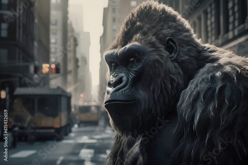 King Kong Unleashed in the Urban Jungle. Generative AI
