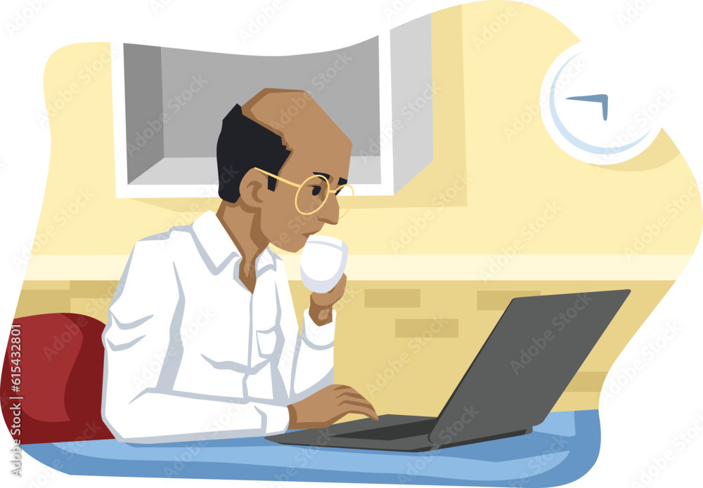 Illustration of office workers. employees. workspace. Illustration of office workers. employees. workspace.