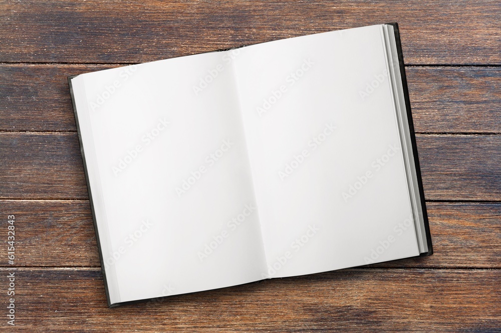 Opening white blank page of book Opening white blank page of book