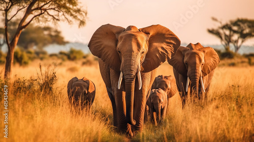 Elephants in the African Plains © Jonathan
