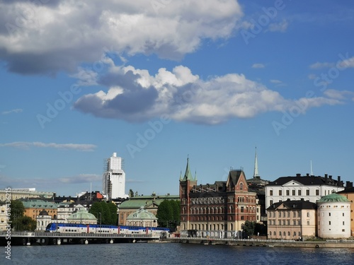 a view of stockholm old town from city hall