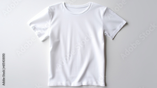 Blank White T-Shirt with Clean Grey Background