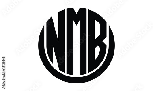 NMB shield with round shape logo design vector template | monogram logo | abstract logo | wordmark logo | lettermark logo | business logo | brand logo | flat logo. photo