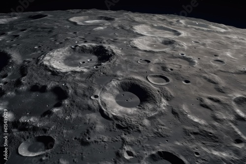 close-up of the moon, with each phase and event visible, created with generative ai
