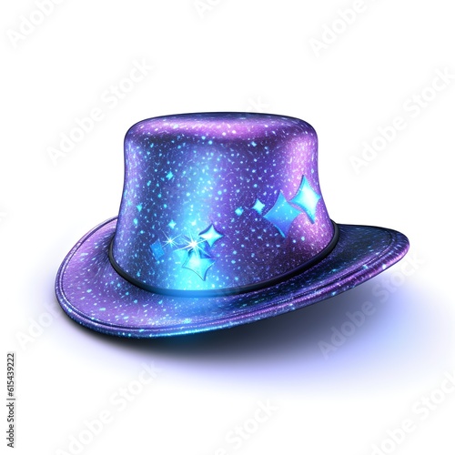 Magic wizard colorful hat isolated on white background, ai generated