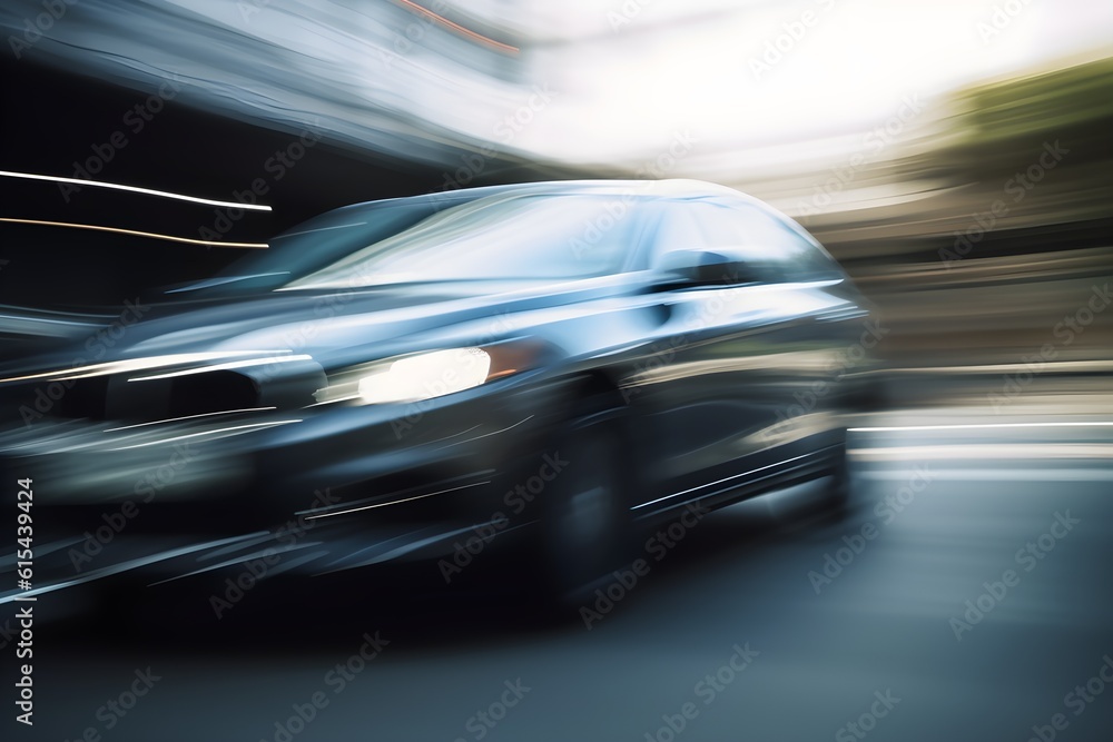 Car in motion background, ai generated