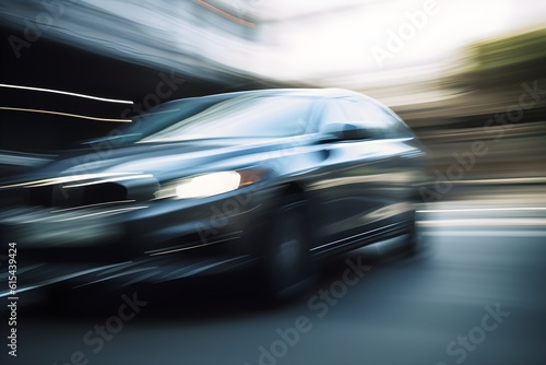 Car in motion background, ai generated © Elena