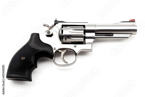 Pistol gun isolated on white background, ai generated