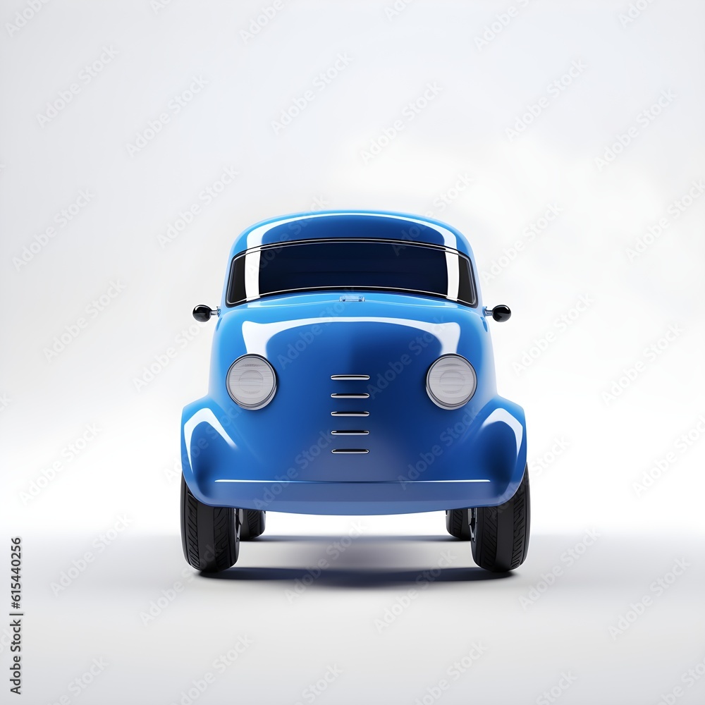 Obraz premium Toy car 3d render isolated on white background, ai generated