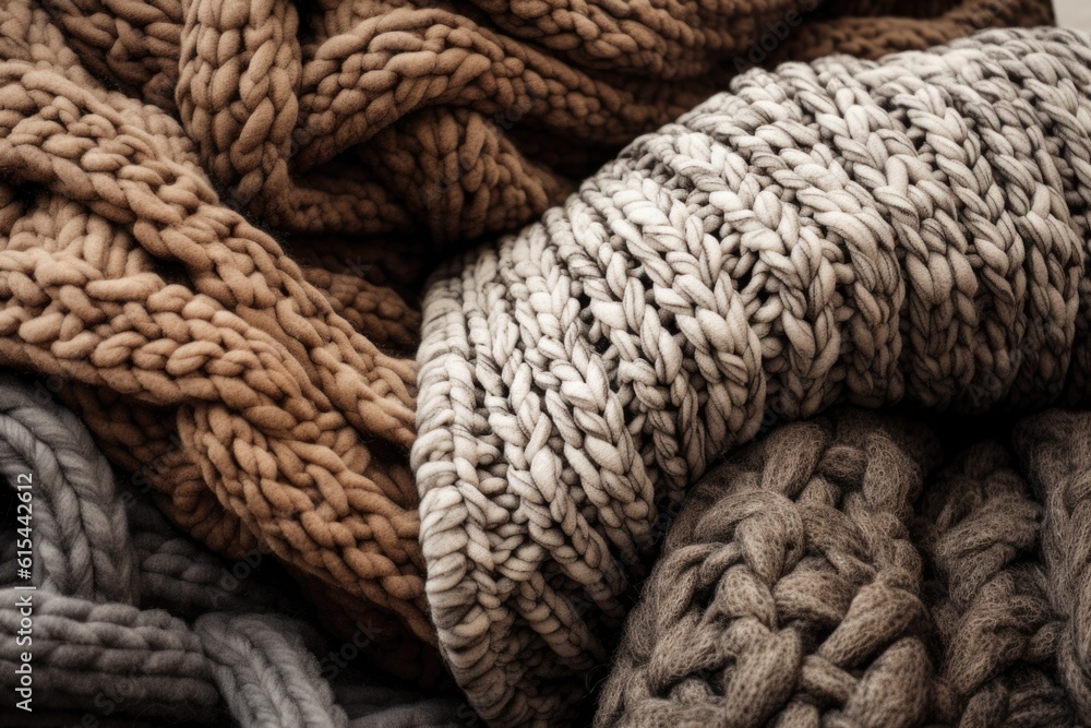 abstract texture and pattern of chunky knits, created with generative ai abstract texture and pattern of chunky knits, created with generative ai