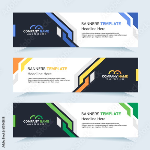 Vector modern set of colorful abstract banners. For card and banner needs. Vector Illustration 