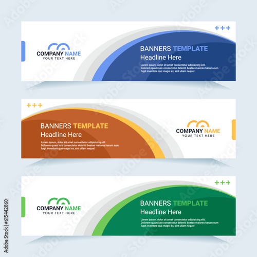 Vector modern set of colorful abstract banners. For card and banner needs. Vector Illustration	