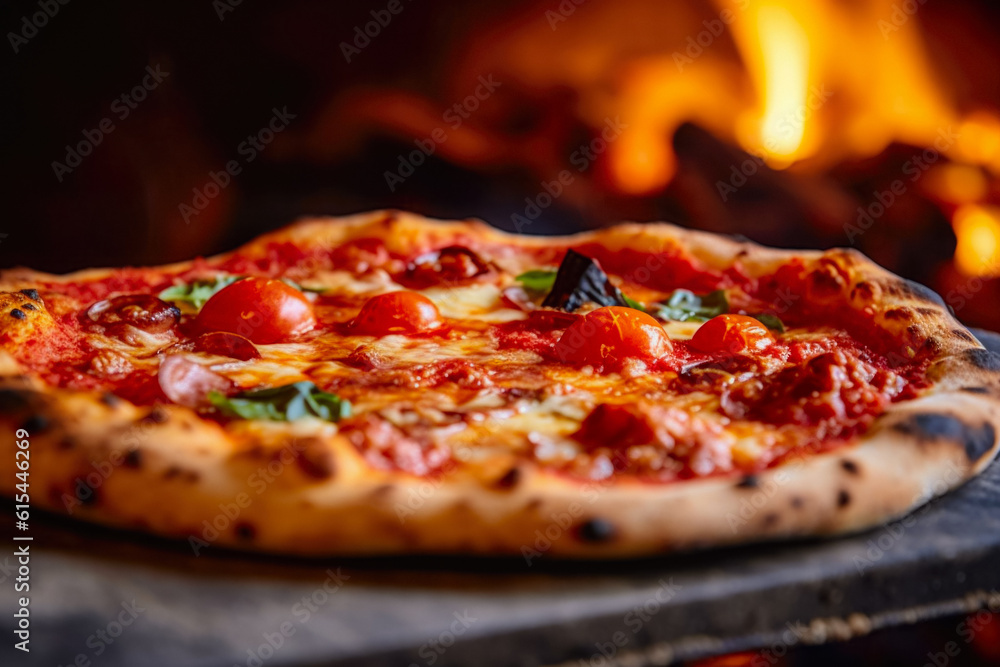 Freshly Baked Italian Pizza From The Oven Created With The Help Of Artificial Intelligence Freshly Baked Italian Pizza From The Oven Created With The Help Of Artificial Intelligence