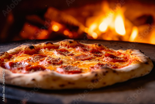 Freshly Baked Italian Pizza From The Oven Created With The Help Of Artificial Intelligence