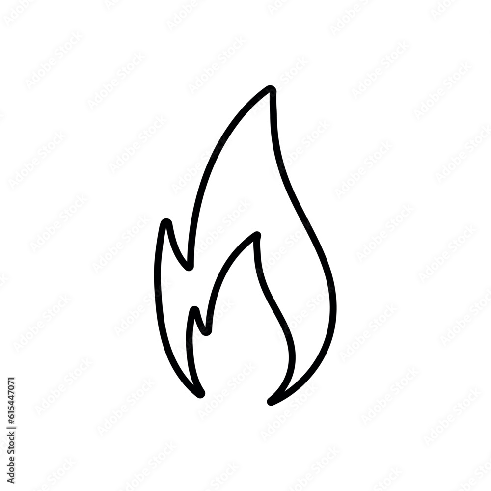Flame line icon, fire logo vector Flame line icon, fire logo vector