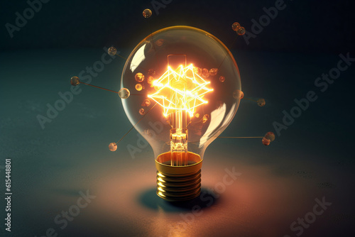 Illuminate your imagination with the brilliance of an incandescent light bulb, symbolizing a creative idea and an innovative concept. Ai generated