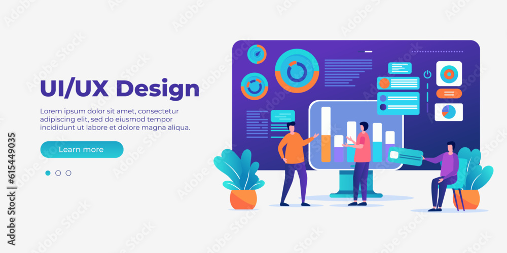 UI/UX design concept illustration. Banner vector illustration, ui concept for your website. Data analysis, management, SEO, online shopping and startup business. Vector EPS 10 UI/UX design concept illustration. Banner vector illustration, ui concept for your website. Data analysis, management, SEO, online shopping and startup business. Vector EPS 10