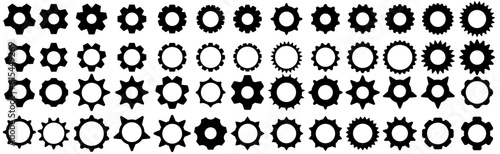 A vector illustration collection of mechanical gear gear icons is effective for maintenance scenes in business