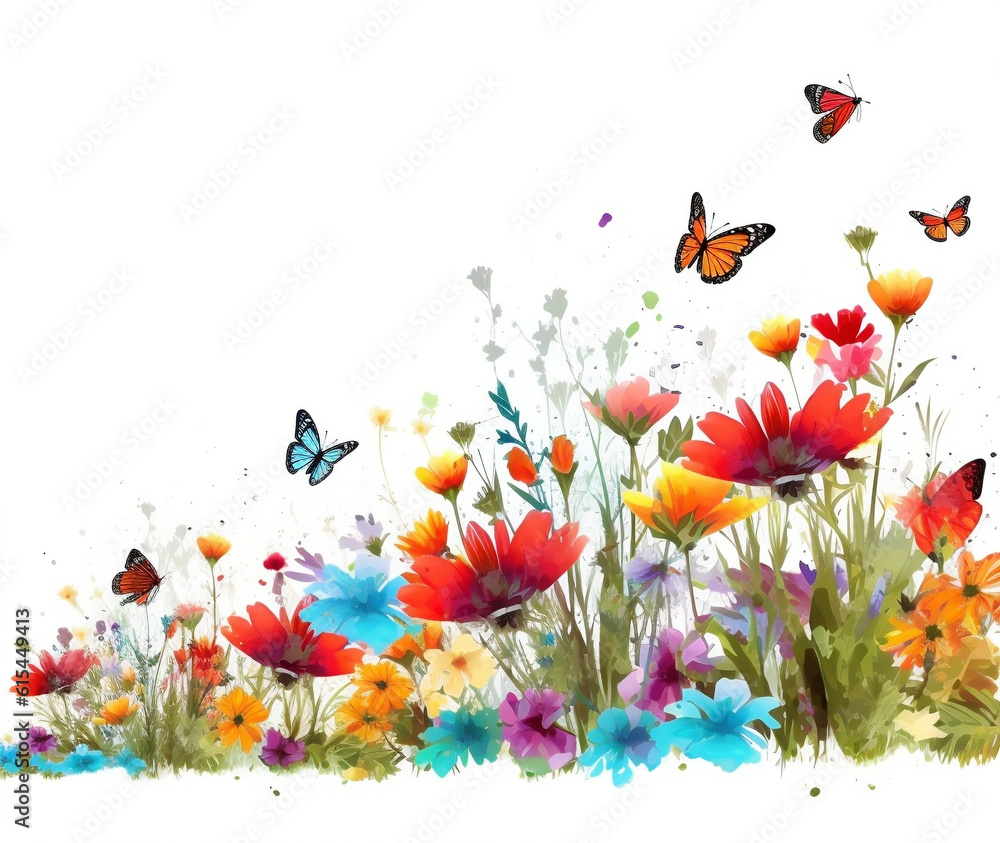 Obraz premium tulips on white