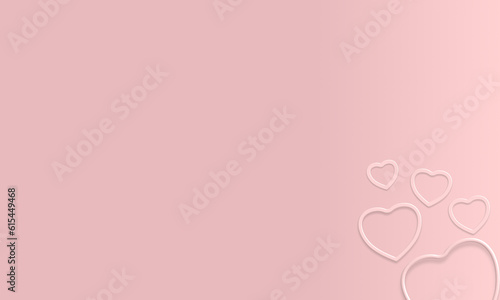 pink background with hearts © дмитрий кузнецов