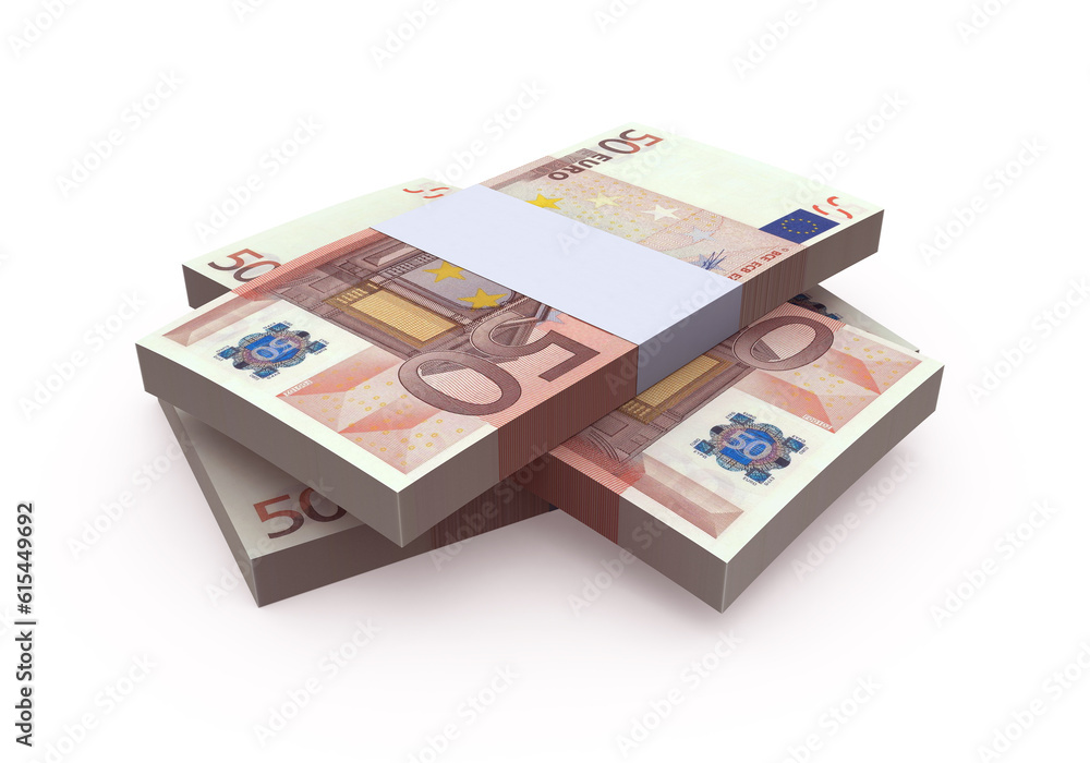 3d render Euro 50 banknote currency (clipping path) 3d render Euro 50 banknote currency (clipping path)