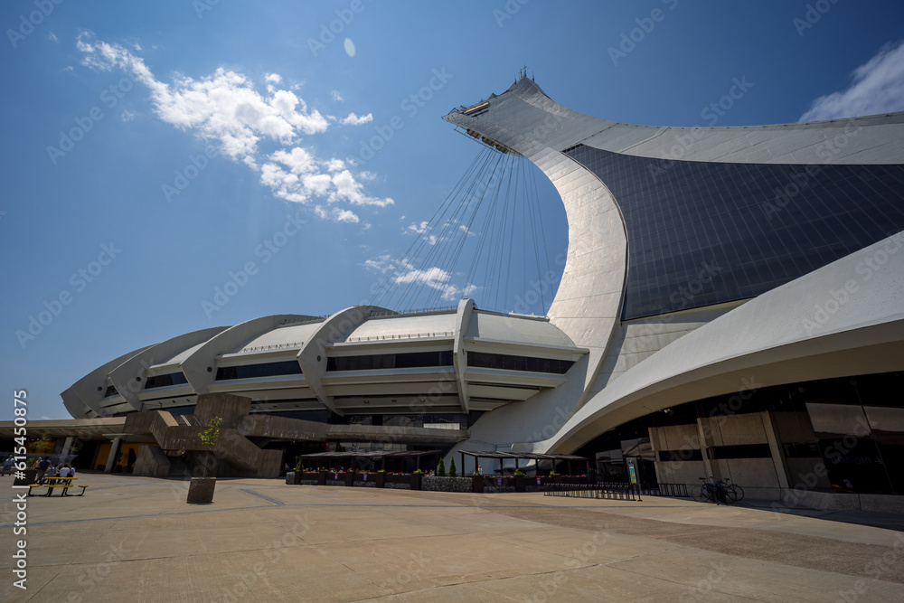 The Montreal Olympic Stadium And Tower. It`s The Tallest Inclined Tower ...