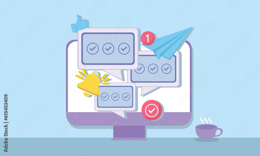 Email marketing. Workplace at home, in the office. Laptop. Completed application form for the site. Filling out documents. Monitor screen. Email marketing. Workplace at home, in the office. Laptop. Completed application form for the site. Filling out documents. Monitor screen.