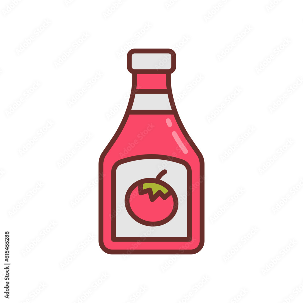 Ketchup icon in vector. Illustration Ketchup icon in vector. Illustration