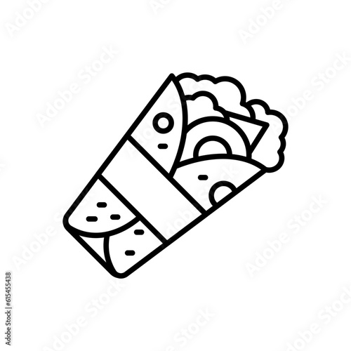 Shawarma icon in vector. Illustration