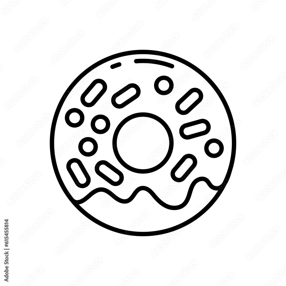 Donuts icon in vector. Illustration Donuts icon in vector. Illustration