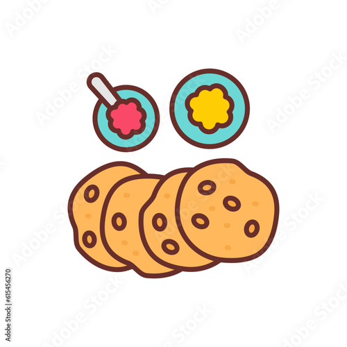 Indian Food icon in vector. Illustration