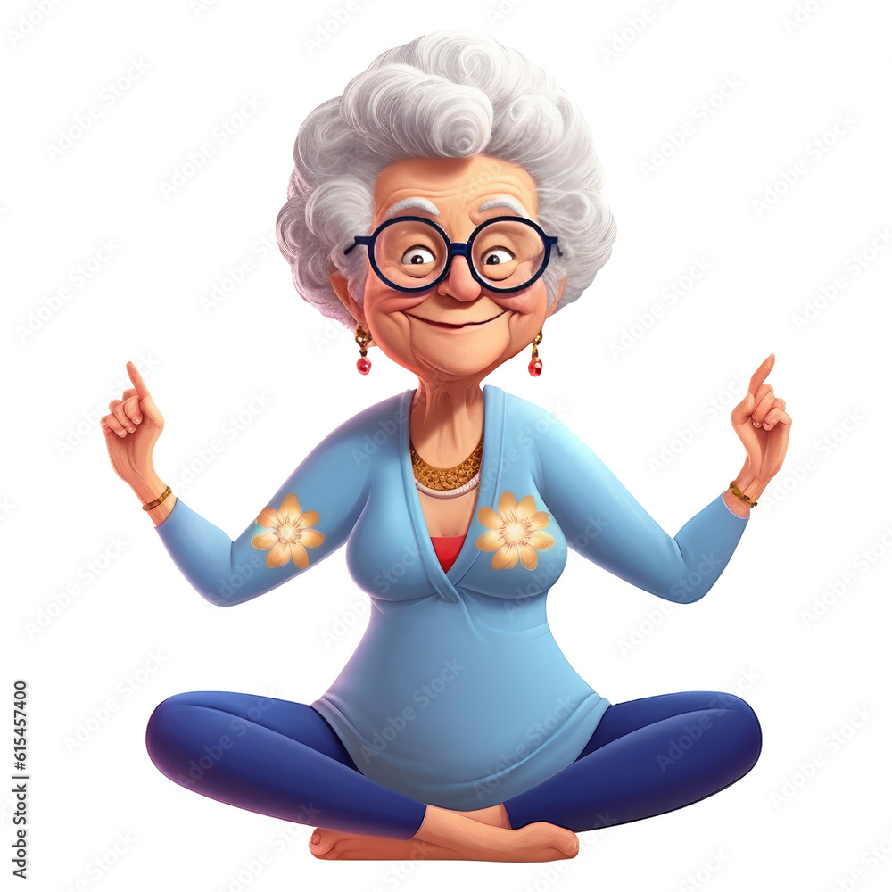 Watercolor Clip art, Watercolor Sublimation Design, Old Lady Clip art