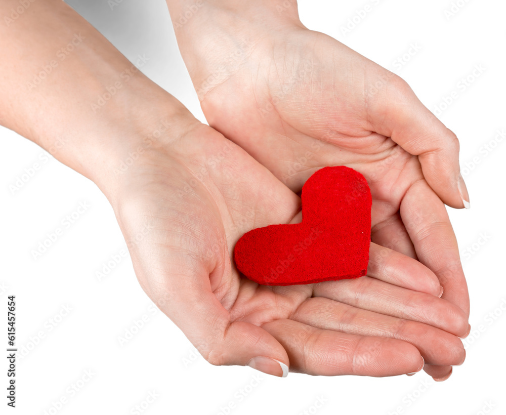 Closeup of a Woman Holding a Heart Closeup of a Woman Holding a Heart