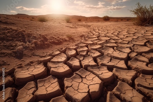 Barren Beauty: The Majesty of Dry Soil in the Desert, dry soil, desert, arid landscape, barren land, sandy terrain, desolate environment, parched earth, drought, 