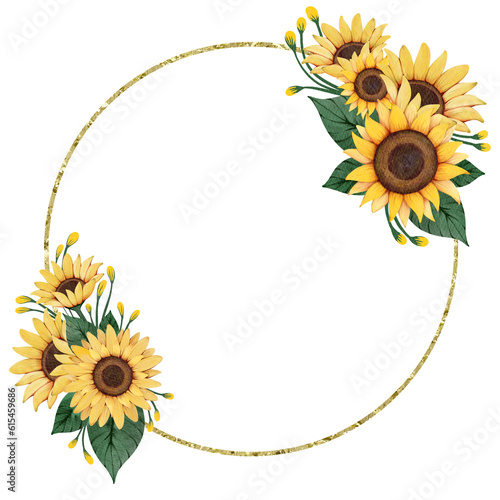 sunflower border frame