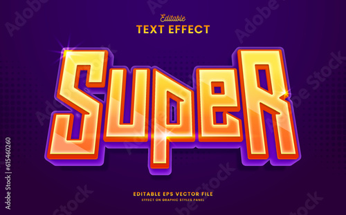 decorative super editable text effect vector design