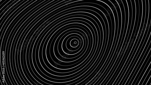 Hypnotic Black And White Vintage Rubber Lines Organic Waves Loop