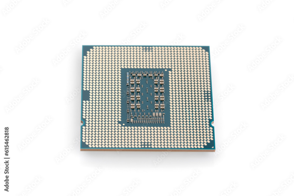 Processor for PC on a white background. Processor for personal computer closeup isolated on white background. Processor for PC on a white background. Processor for personal computer closeup isolated on white background.